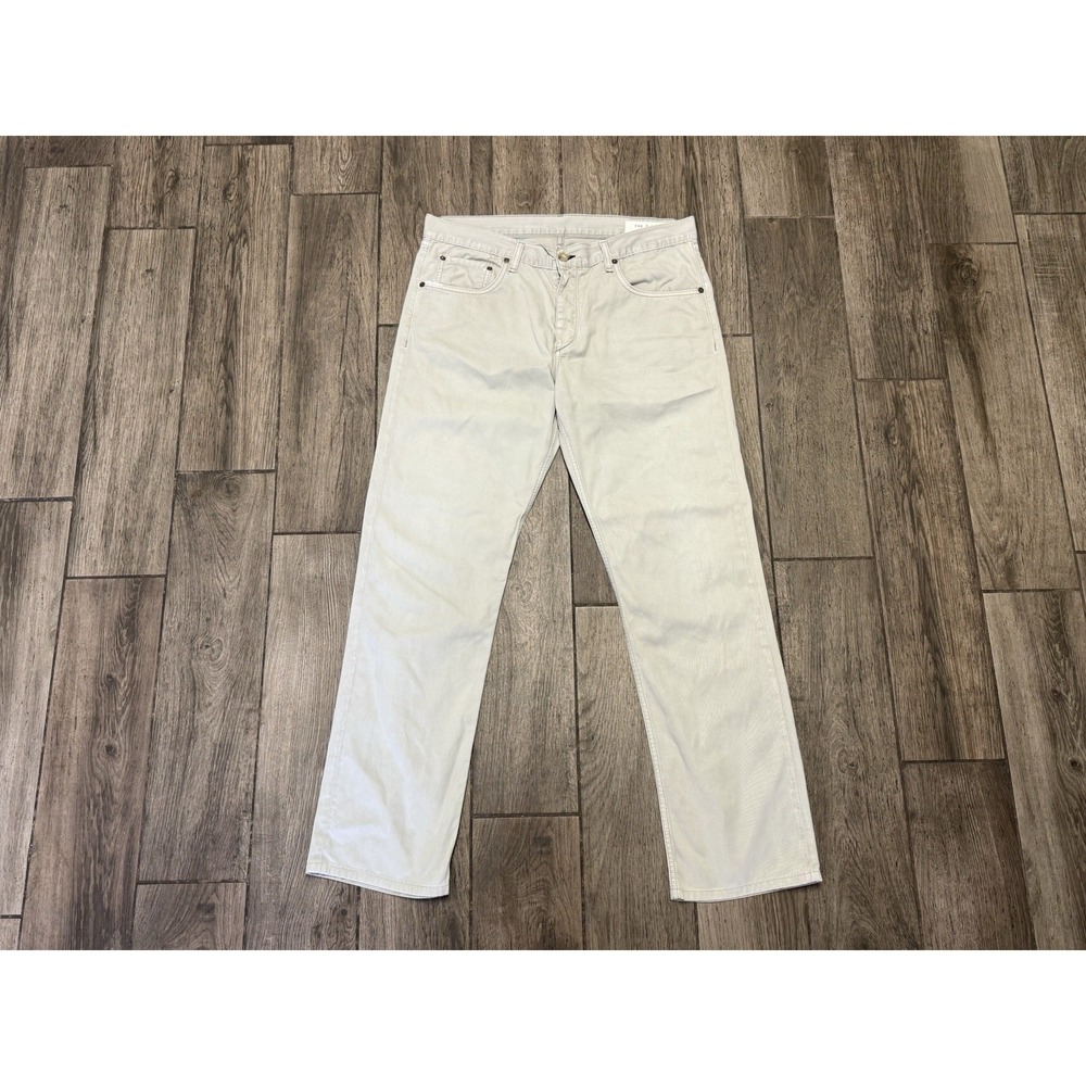 Rag & Bone RB 15X Taupe Slim Straight Tailored Workwear Jeans/Pants W34 L32